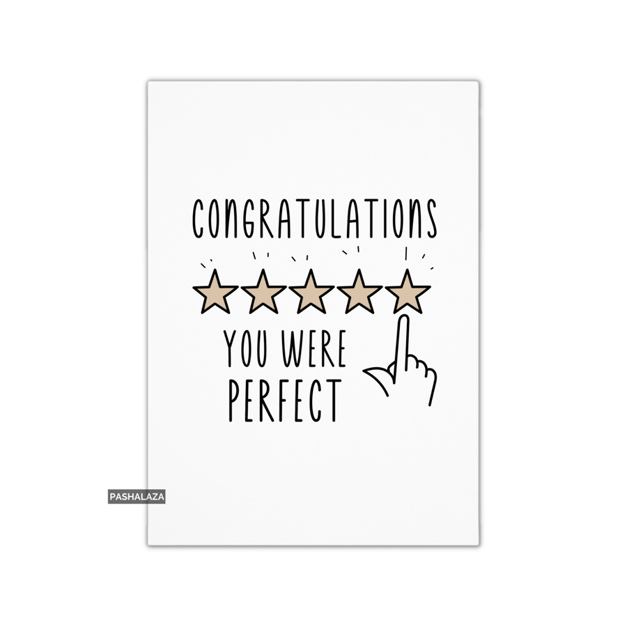 Funny Congrats Card - Novelty Congratulations Greeting Card - Perfect