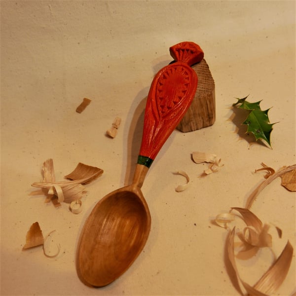 Handcarved Birch Eating Spoon