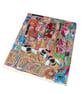 Bees - wall hanging - fibre art collage - eco gift - fabric art - ready to hang
