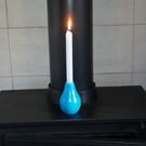 Turned wooden candle holder