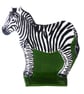 Zebra Ceramic Ornament - Handmade - Image 1