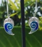 Fine silver and enamel earrings  - Image 3