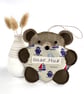 Bear Hug Hanging Decoration with Patterned Heart, Letterbox Gift - Image 6