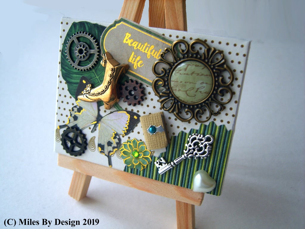 Victorian - Steampunk Inspired Mini Collage Canvas Art
