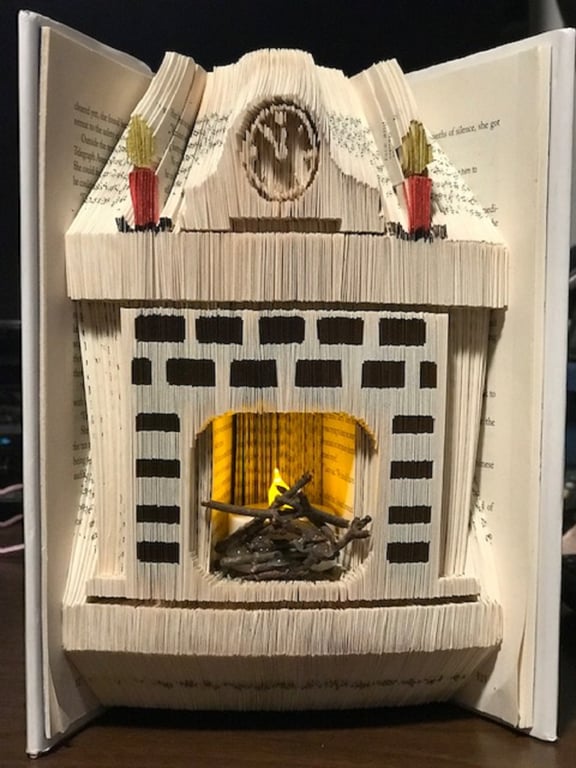 Fireplace COMBI Book Folding Pattern - EMAILED PDF PATTERN