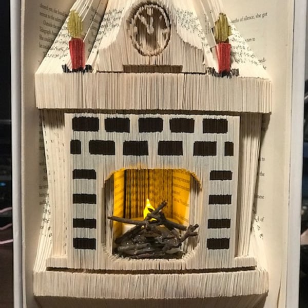 Fireplace COMBI Book Folding Pattern - EMAILED PDF PATTERN