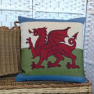Welsh Dragon cushion cover, cushion cover only