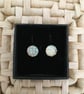 Sparkling Resin Druzy Earrings in Glittering White - Image 1