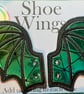 Bat Wings, shine Embroidered shoe,boot wings - Image 1
