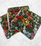 Reusable Towelling Face Wipes.  Floral Liberty Fabric.