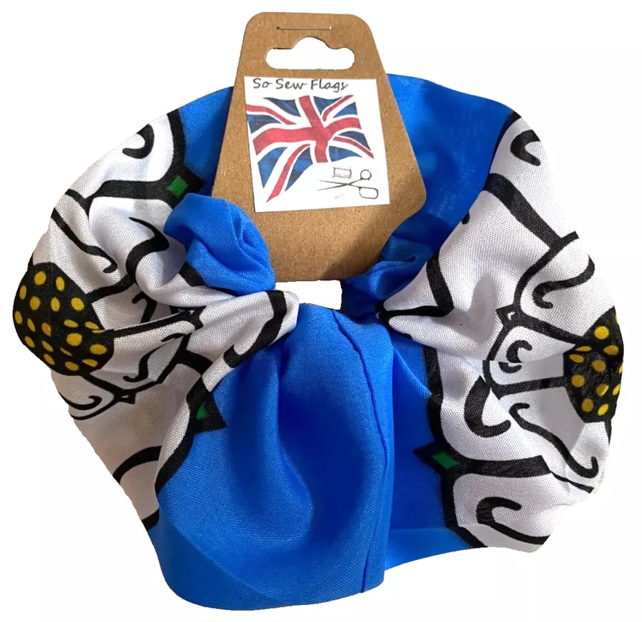 Yorkshire Rose Old Flag Hair Scrunchie Scrunchies Accessory Ties Elastic
