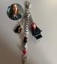 Natasha Romanoff Black Widow red inspired handmade spider keychain