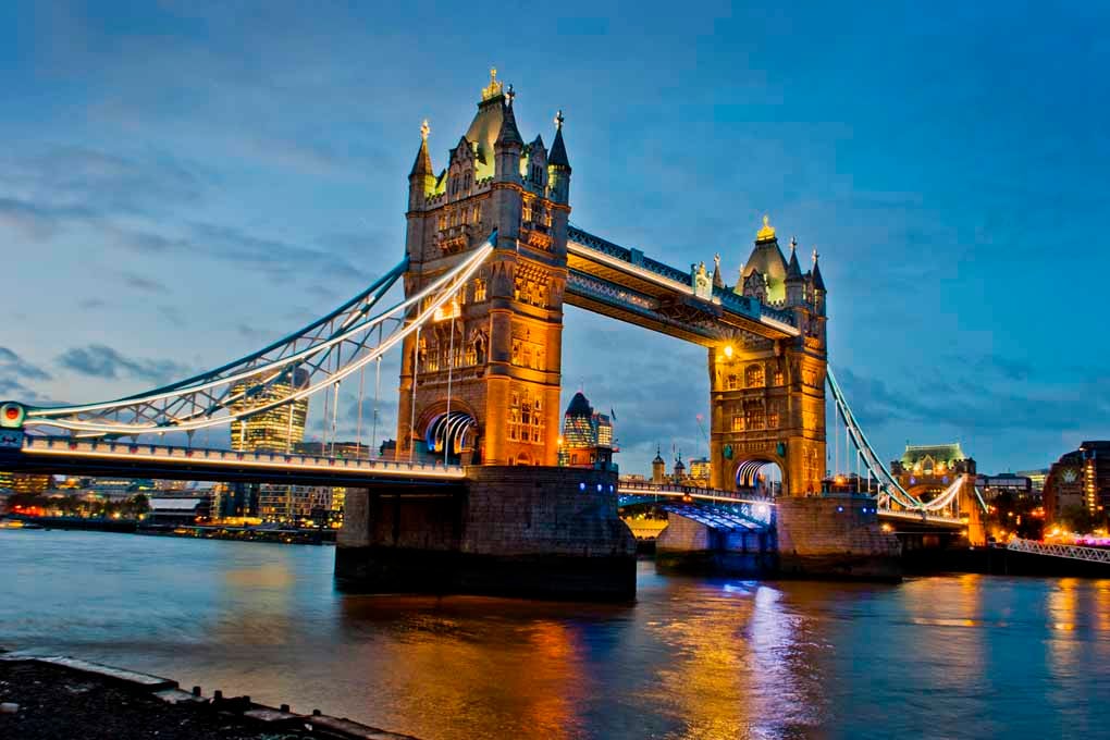 Tower Bridge River Thames London UK 18"x12" Print