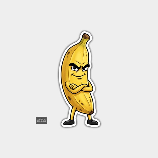 Funny Vinyl Die Cut Sticker For Adults - Cheeky Banana