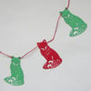 SALE Fox Red and Green Card Christmas Bunting