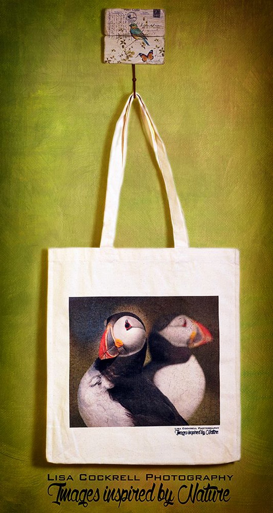 PUFFIN DOUBLES - TOTE BAGS INSPIRED BY NATURE FROM LISA COCKRELL PHOTOGRAPHY