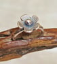 Silver Flower Band Ring - Sterling Silver- Stacking Ring - Made to Order  - Image 5