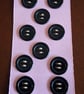 10 BLACK BUTTONS