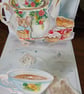 Handmade card Watercolour card Tea for one - Image 4