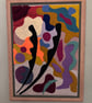 Large punch needle wall art, abstract wall decor,handmade wall art