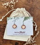 Handmade Ceramic Dangle Earrings: Cappuccino Glaze, Foraged Bristol Clay - Image 2