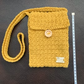 Hand crocheted cross body bag
