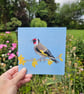 Goldfinch card, blank cards, bird card, garden bird - Image 1