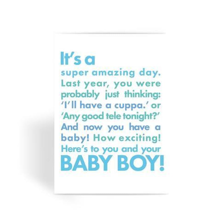 New Baby Boy Card 