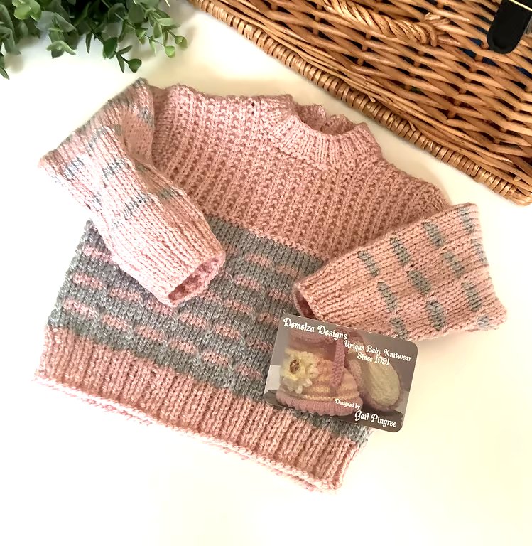 Baby Girl's Cosy Soft Hand Knitted Jumper  3 - 9 months (Dress not included)