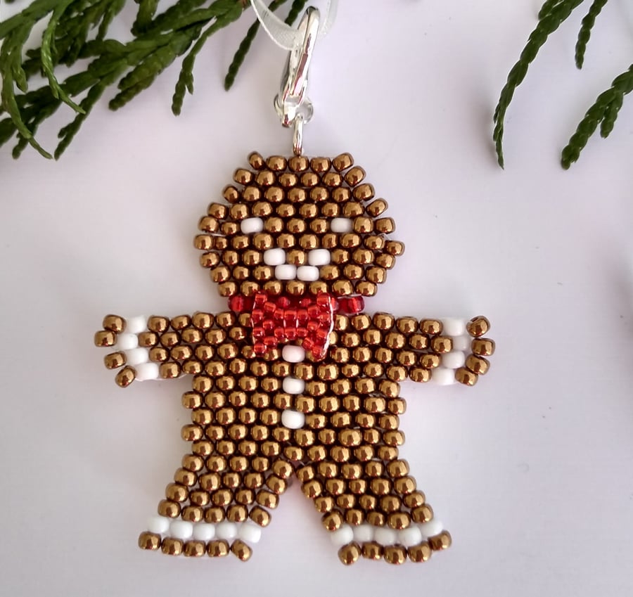 Gingerbread Man Christmas Charm Decoration