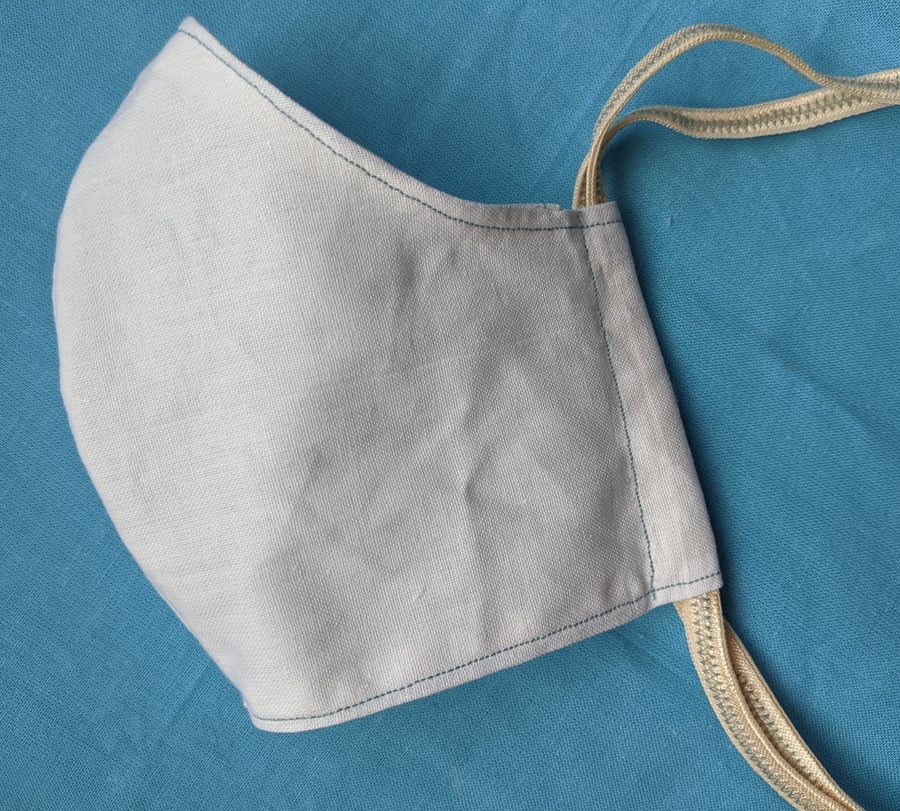 White cotton face mask