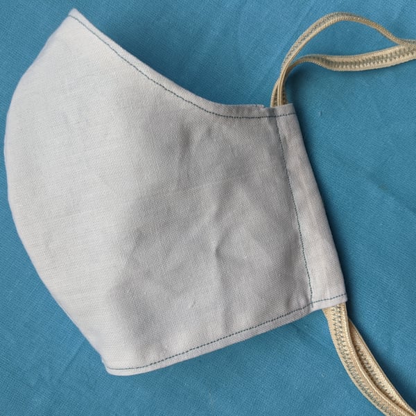 White cotton face mask