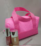 Bags, Pink Box Shaped Multi Use Bag, Zip, Handles, Sewing, Crochet, Craft Room - Image 6