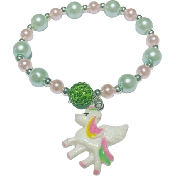 Unicorn shamballa beaded stretch gift bracelet unicorn charm bracelet 