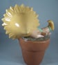Ceramic Garden Plant Pot Yellow Sunflower Baby Figurine Ornament Decoration. - Image 3