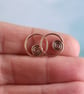 Copper Sleeper Hoops Spiral Detail Spiral Earrings - Image 4