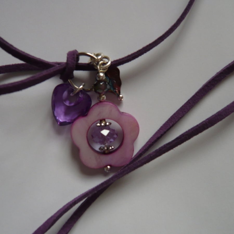 Purple Suede Pendant