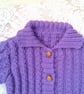 Girl's Lacy Rib Cardigan with a Collar, Toddlers Cardigan, Children's Gift  - Image 3