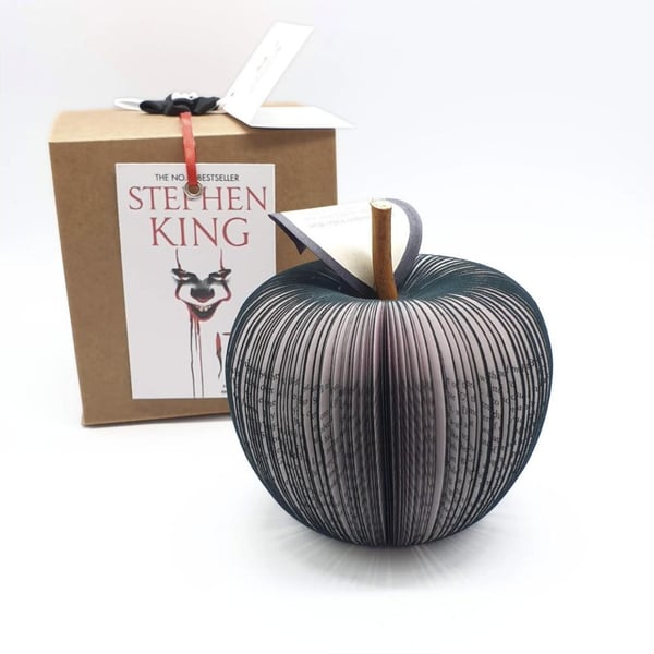 Stephen King Book Apple - Personalised Horror Gift