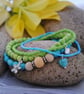Turquoise & lime bracelet stack - Image 1