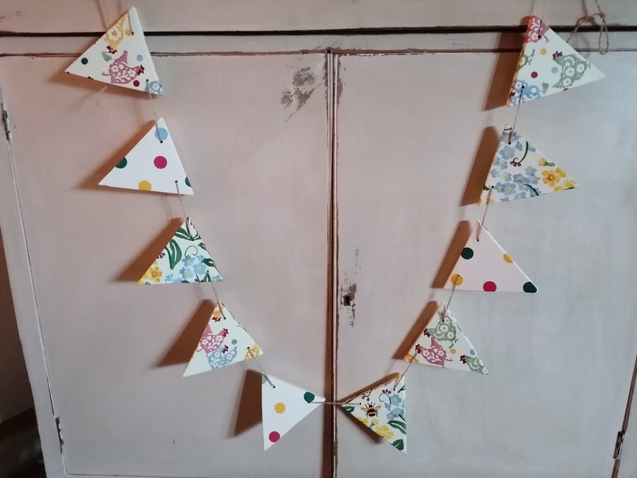 Wooden Bunting Made Using New Emma Bridgewater Designs Garland Display Kitchen 