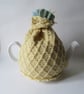 Tea cosy tea cosie - primrose yellow garden trellis with crocus flowers - Image 2