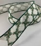 Wire edged Christmas foliage ribbon  - Image 2