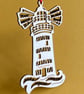 'Your word is a lamp' - wooden lighthouse decoration