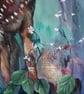 Whisper of the Woodland – Original Fawn Mixed-Media Painting - Image 3
