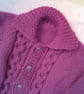 Knitted Cabled Chunky Cardigan with a Collar, Children's Gift Ideas, Custom Make - Image 3