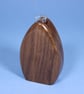 Handcrafted Walnut Wood Sculptural Vase with Glass Liner - Image 2