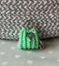 Mini crochet bag charm keyring