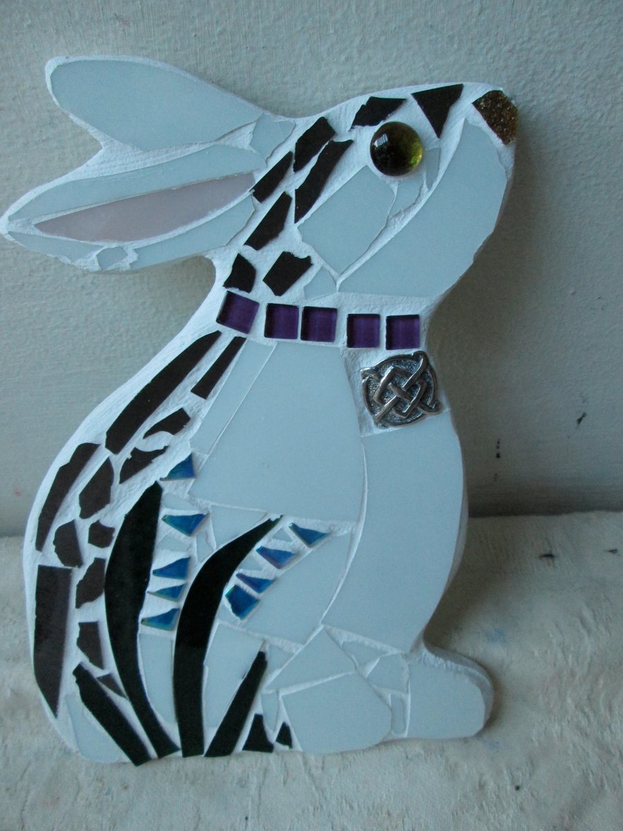 Mosaic White Rabbit