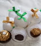Hand Knitted Snowball Sweetie Holder - Image 1